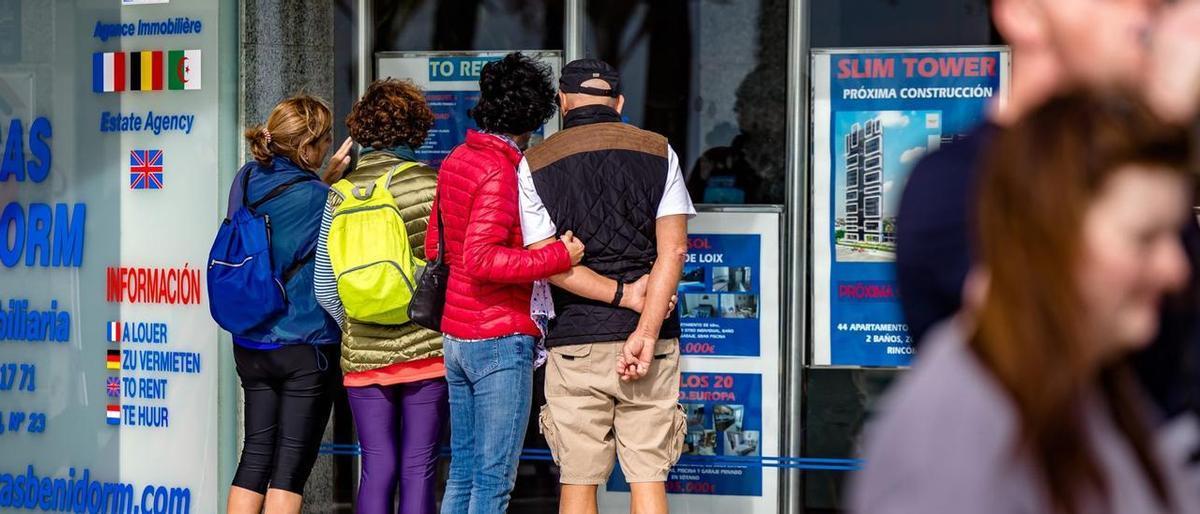 Una inmobiliaria en Benidorm.