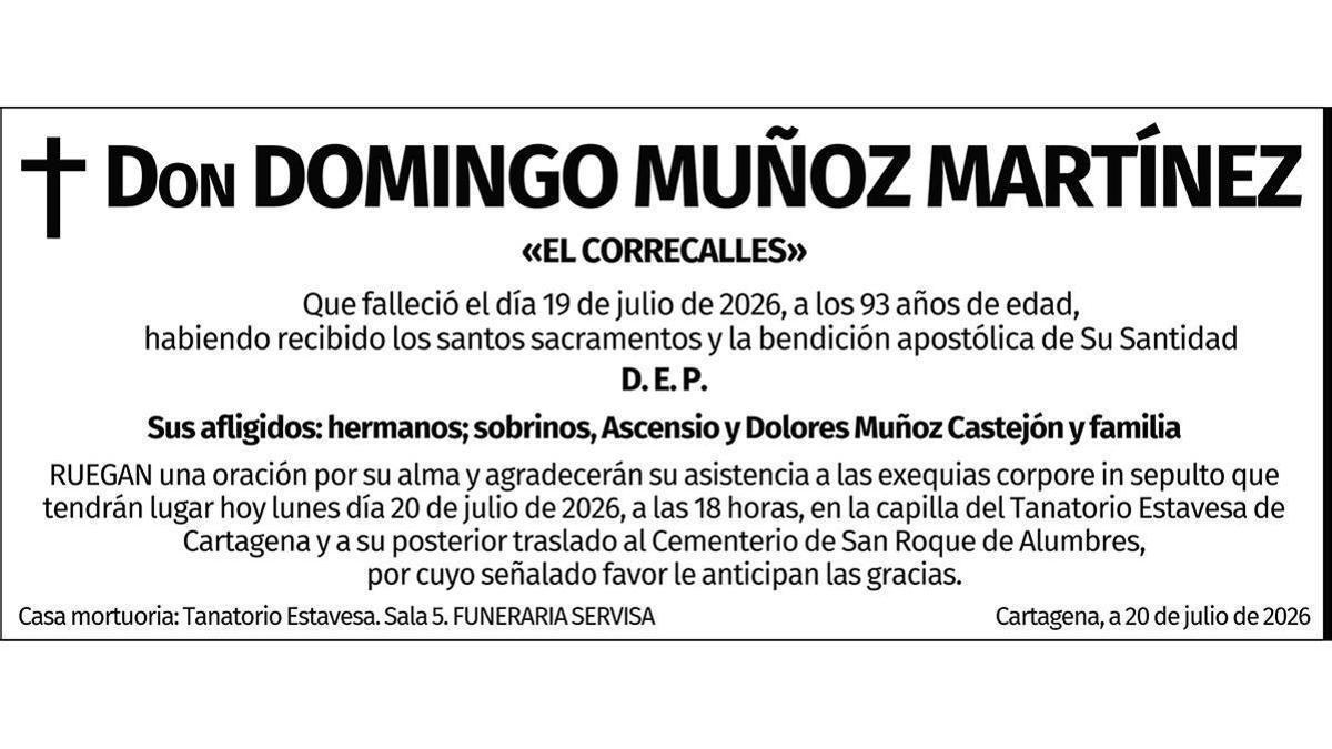 D. Domingo Muñoz Martínez