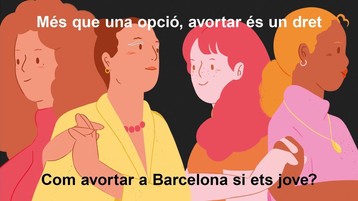 Imagen del folleto &quot;¿Cómo abortar en Barcelona si eres joven?&quot;