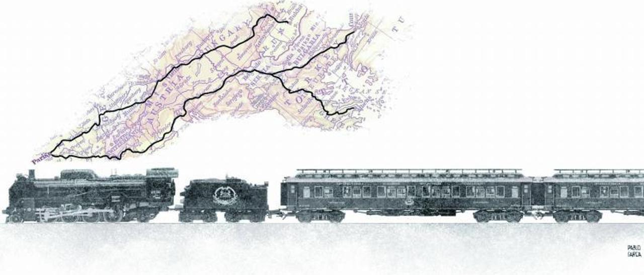 Ilustración del Orient Express