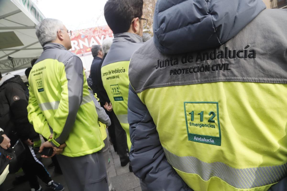 Agentes de Protección Civil y de Emergencias 112 presentes en la jornada formativa impartida este viernes en Córdoba.