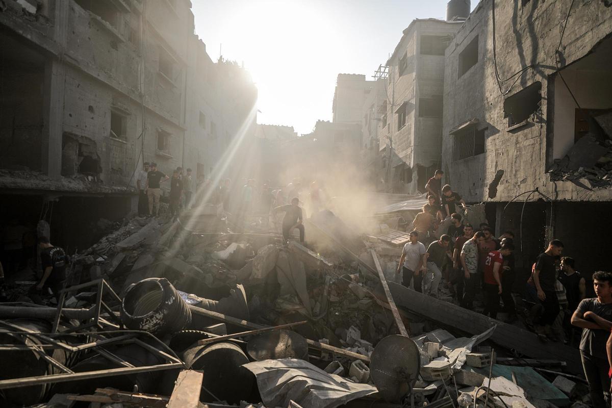Devastation in Gaza following Israeli rocket attacks