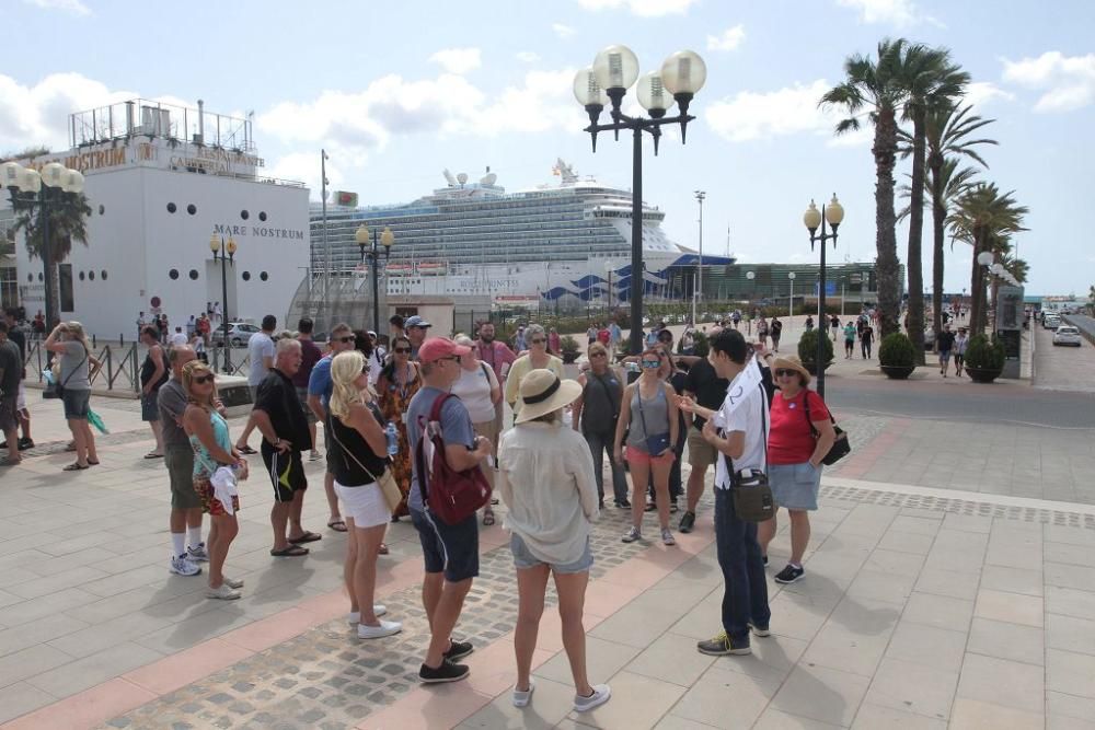 Turistas en Cartagena en el Puente de agosto