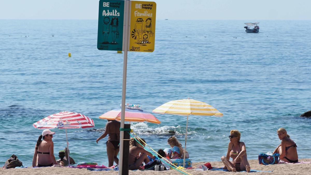 Lloret de Mar va aplicar mesures i restriccions a les platges.