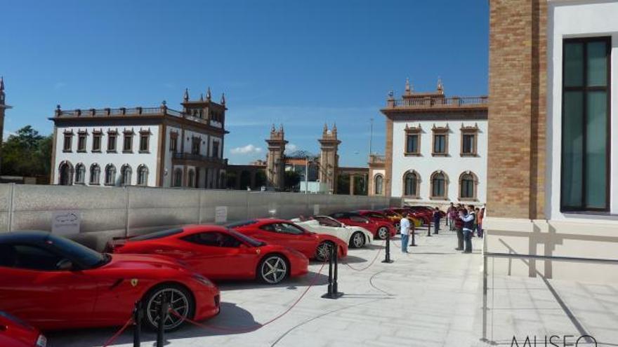 Imagen de los Ferrari en el Museo Automovilístico.