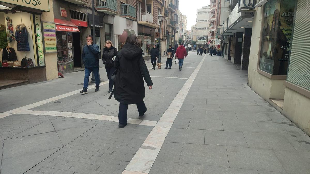 La calle San Torcuato sin la alfombra, esta misma mañana.
