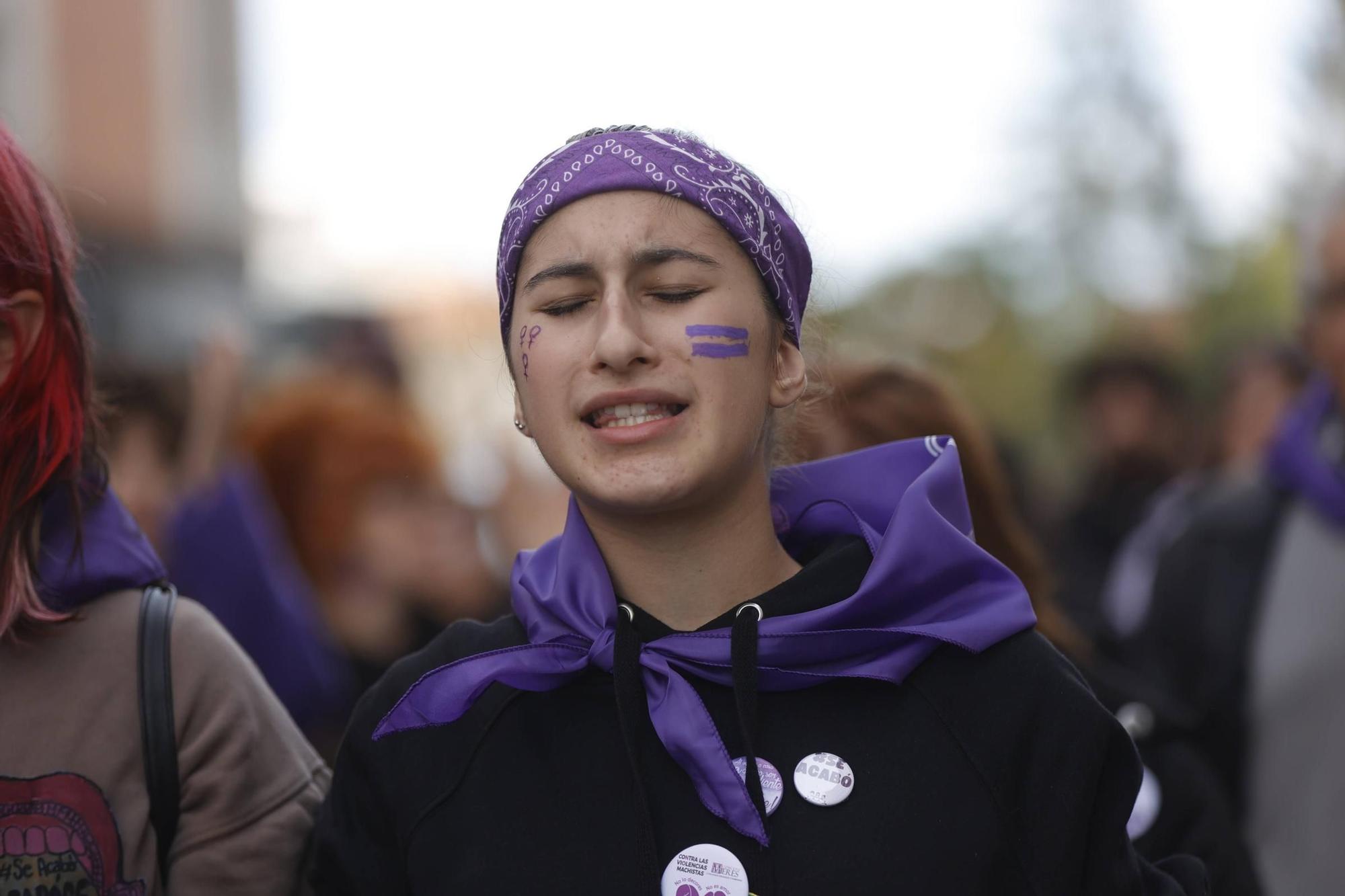 Así fue la manifestación del 25N en Pola de Siero