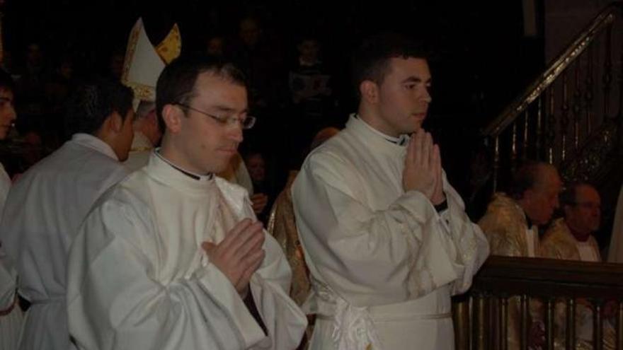 Riádigos y Gil en la ceremonia celebrada en la catedral de Lugo.  // Obispado de Lugo