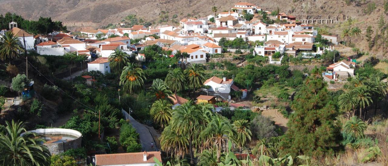 Casas tradicionales canarias en el pueblo de Fataga, en el municipio de San Bartolomé de Tirajana.