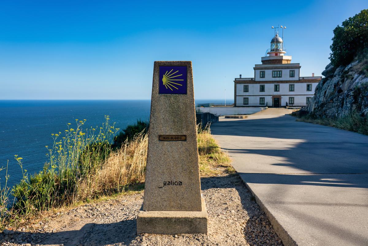 Finisterre: Kilómetro Cero, Hito del Camino de Santiago, Galicia, España