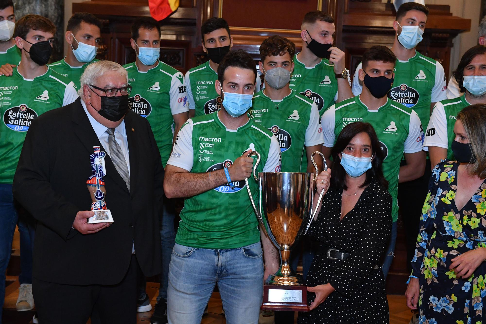 Recepción en María Pita al Deportivo Liceo tras ganar la Copa del Rey