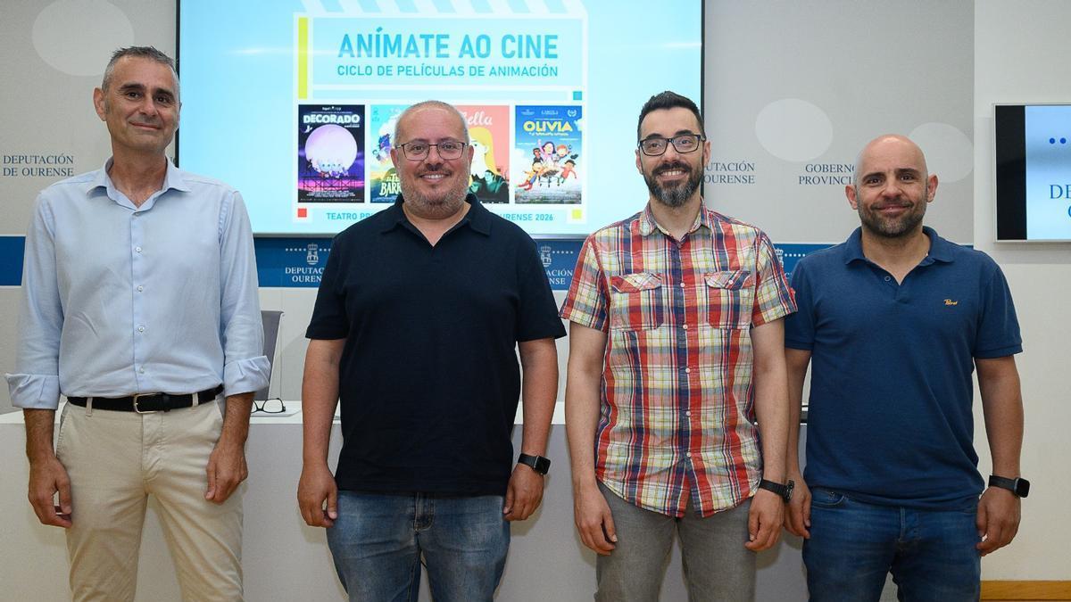 De izquierda a derecha, Milo Baños, César Fernández, Óscar Doviso y Marcos Vázquez.