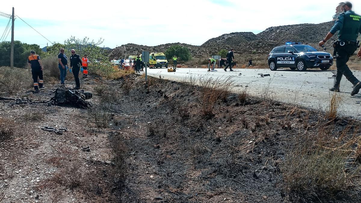 Imagen del accidente cerca de Calabardina