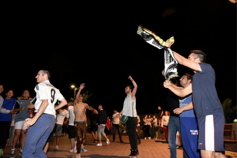 Celebración en Murcia del triunfo del Madrid