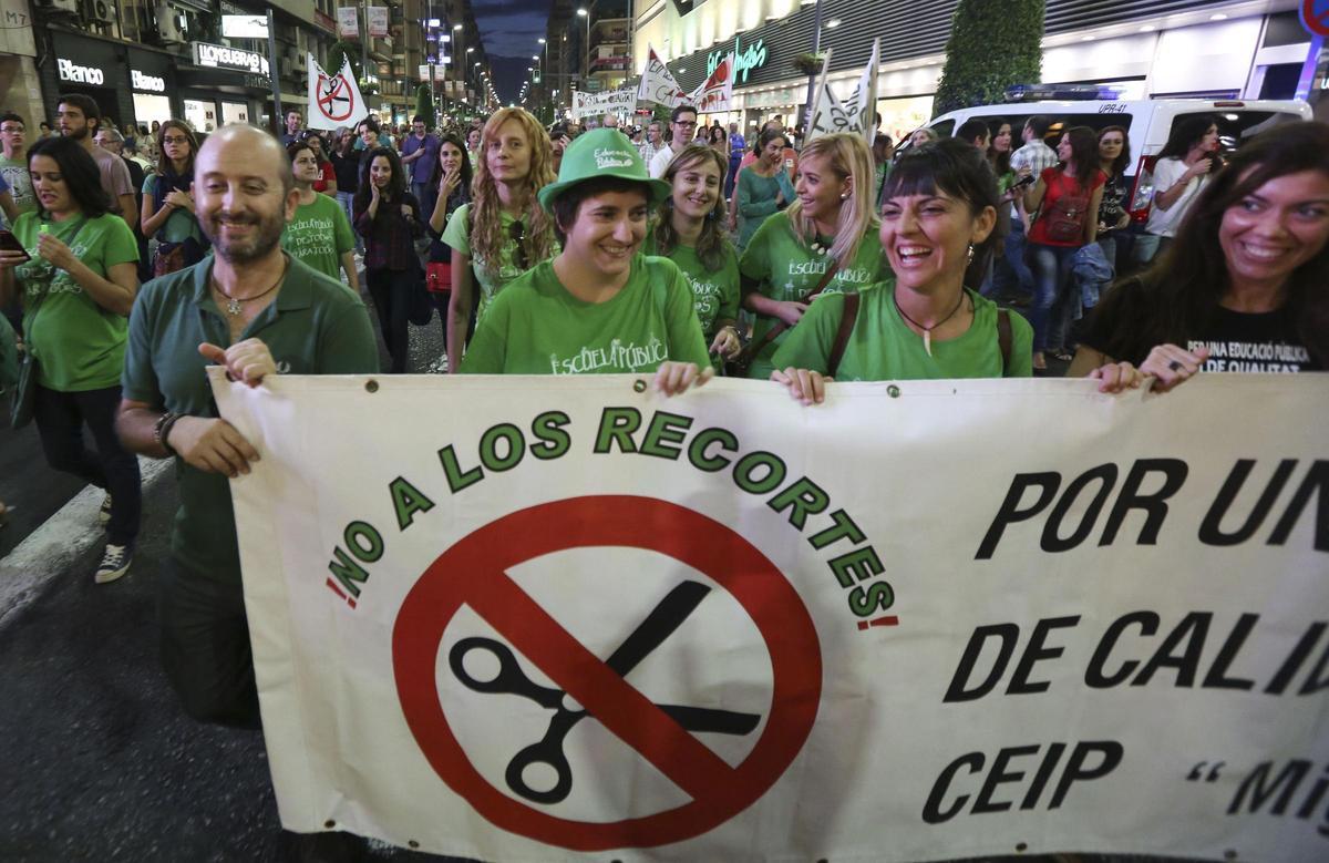 Una manifestación de Educación, en Alicante