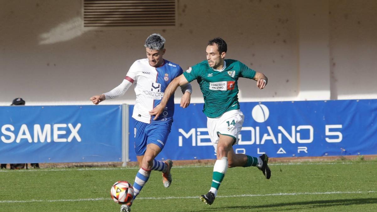 Raúl Rojas, en el partido ante el Coruxo