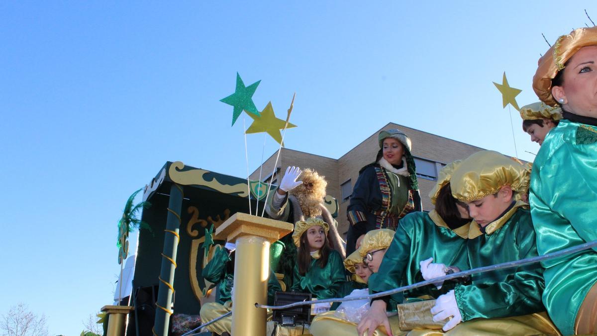 Una carroza de la Cabalgata de Reyes de Mérida, en una edición pasada.