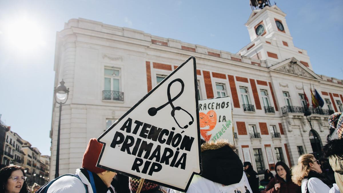 Manifestación en defensa de la Sanidad Pública en Madrid.