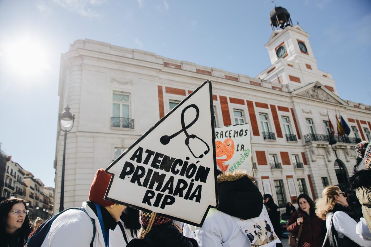 Manifestación en defensa de la Sanidad Pública en Madrid.