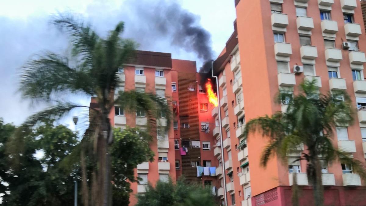 Imagen de la vivienda incendiada.