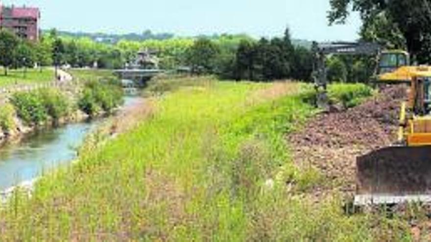 Imagen de 2010, durante las obras de la pista fluvial.