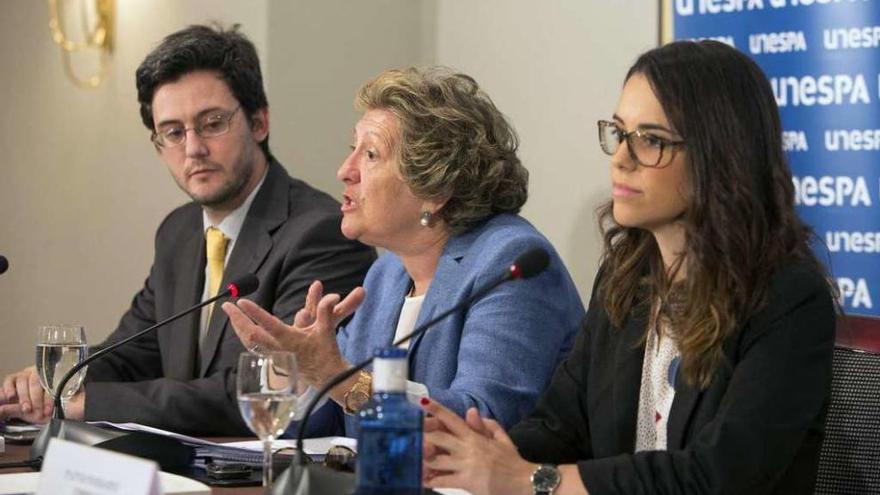 La presidenta de Unespa, Pilar González de Frutos, ayer, en la presentación del balance.