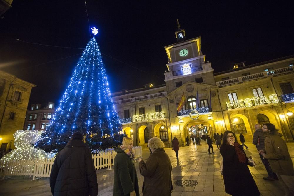 Luces navideñas en Oviedo