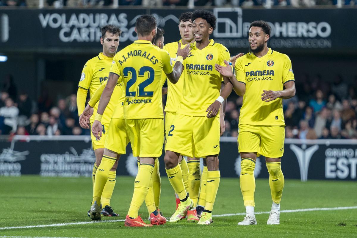El Villarreal remonta en la segunda parte 1l 1-0 del Cartagena para pasar a octavos de final de la Copa del Rey.