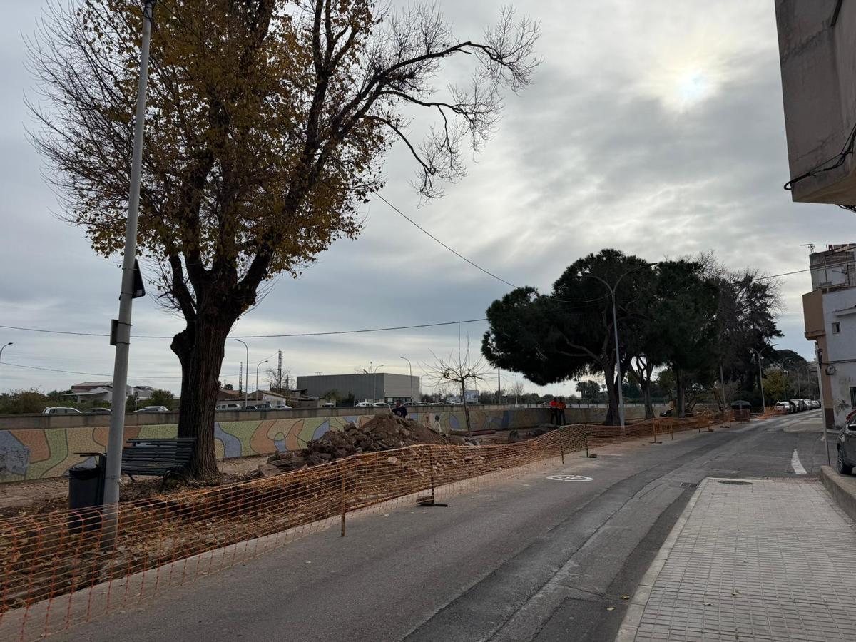 Así luce en estos momentos el vial tras el inicio de la nueva fase de las obras.