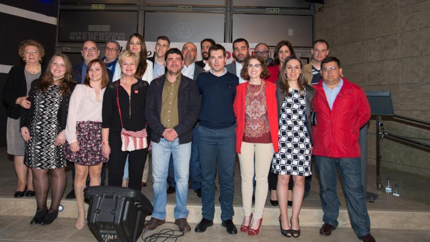 Foto de familia de la lista del PSOE para Cehegín.