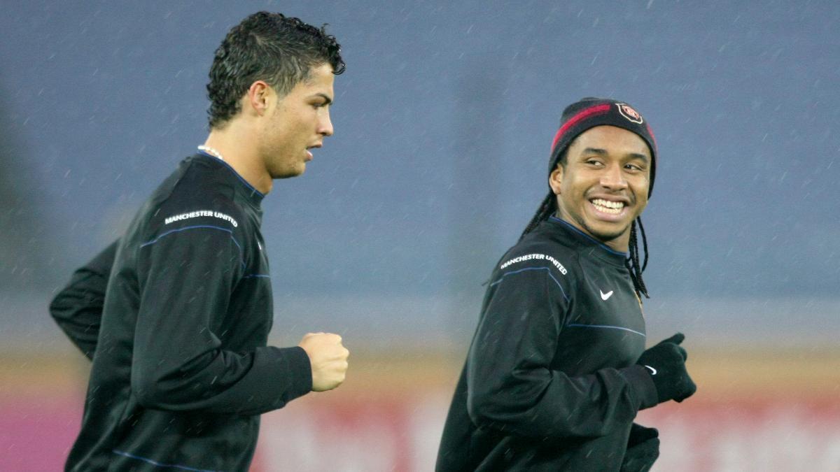 Cristiano y Anderson en el Manchester United
