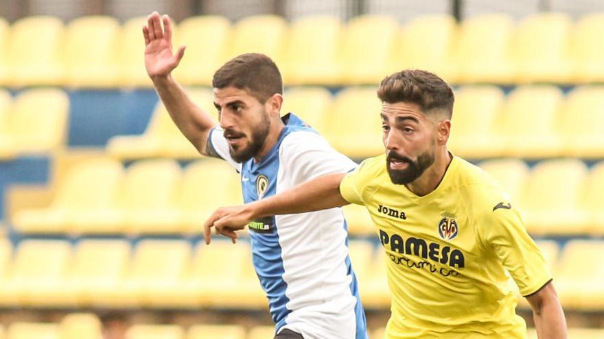 Juanma Espinosa, durante el Villarreal B-Hércules