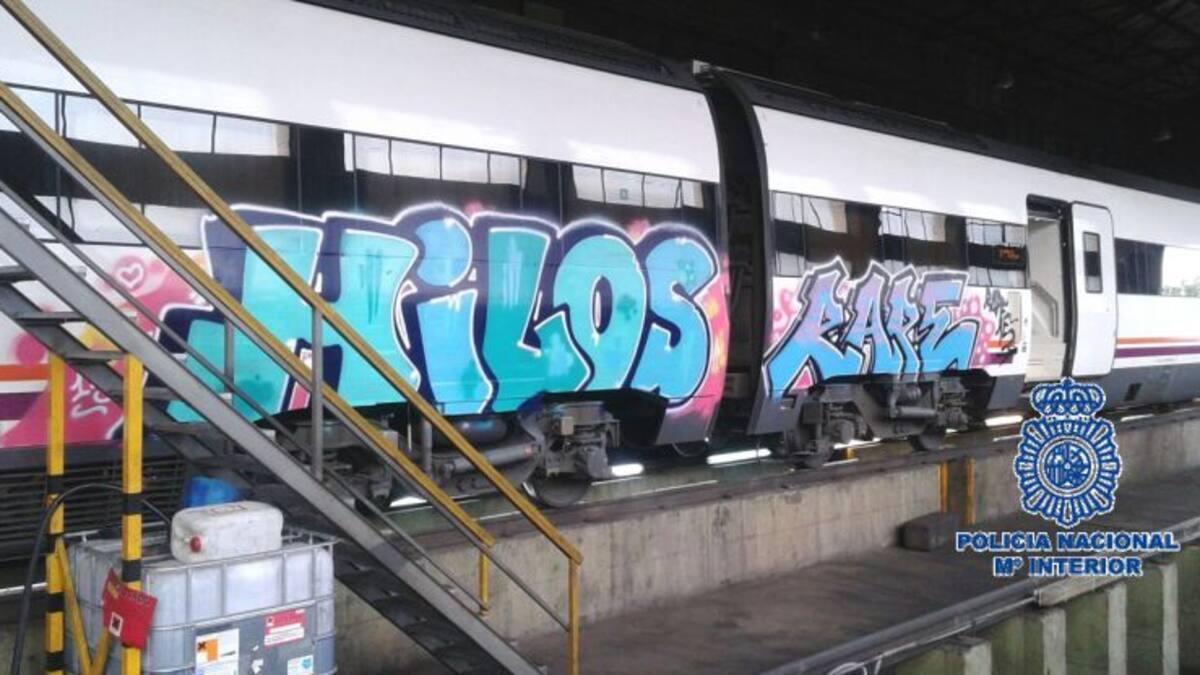 Vagones de tren afectados en Antequera