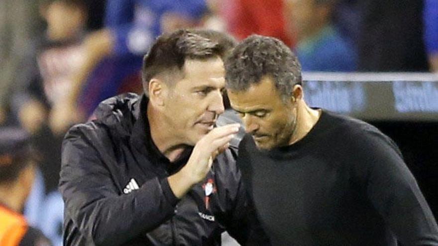 Berizzo y Luis Enrique. // EFE