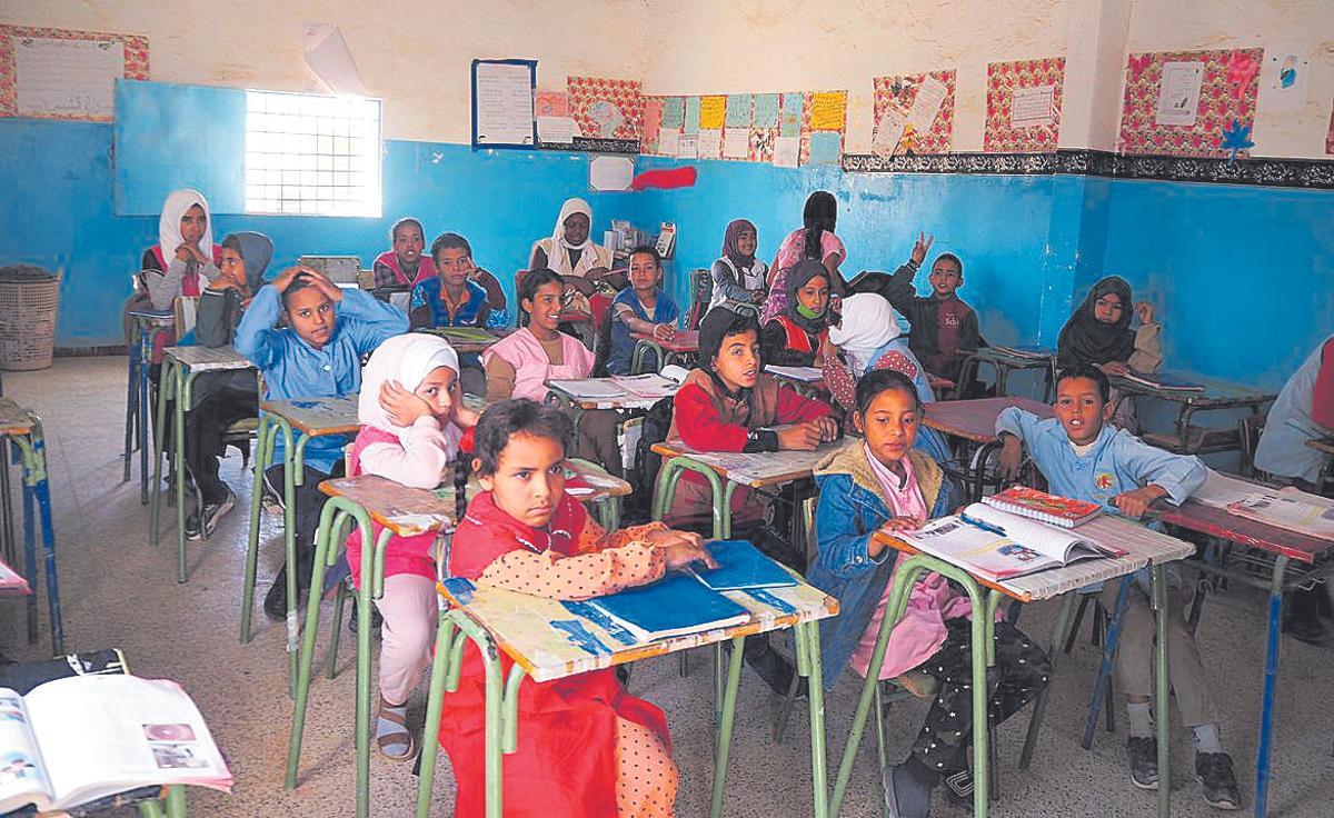 Una escola en els campaments de refugiats sahrauís.