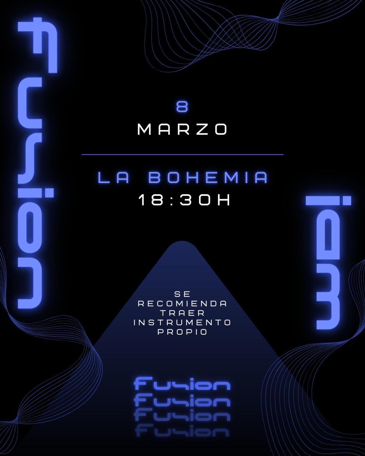 Fusion Jam 8 marzo en La Bohemia.