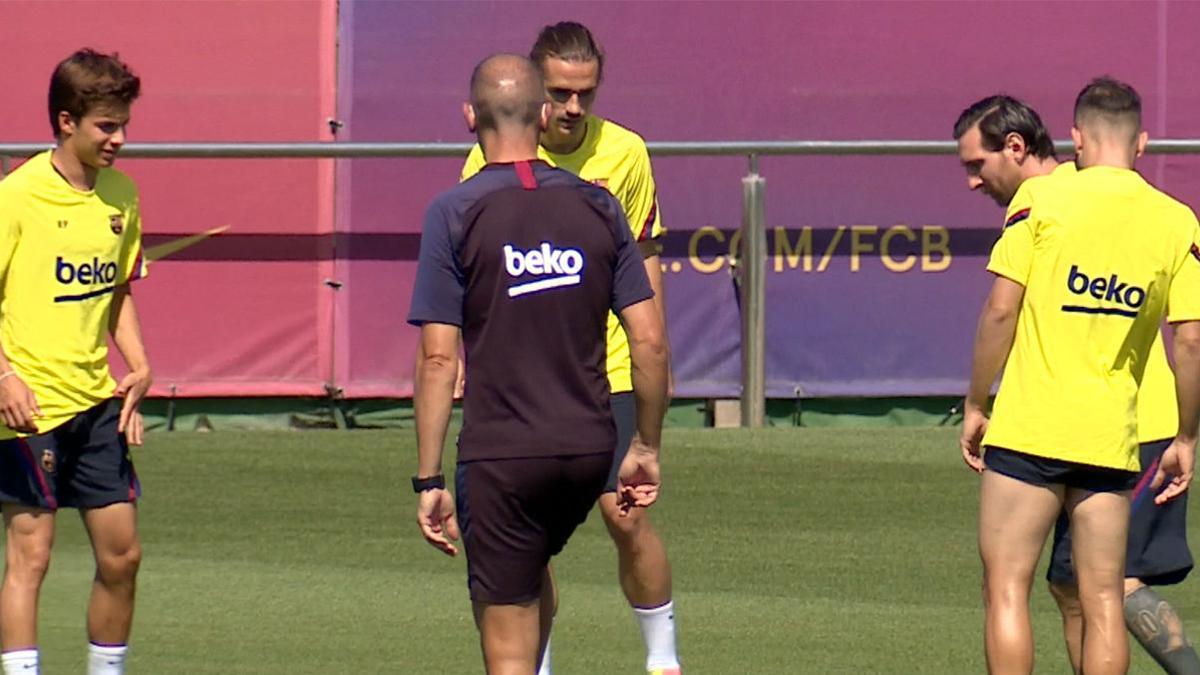 Último entrenamiento antes del Celta