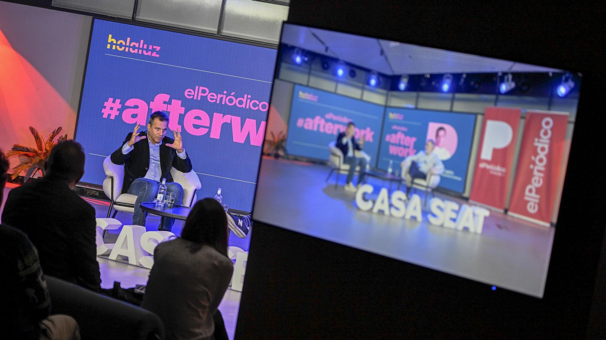 El chef Oriol Castro durante la conversación 'Afterwork' con Pau Arenós en Casa Seat.