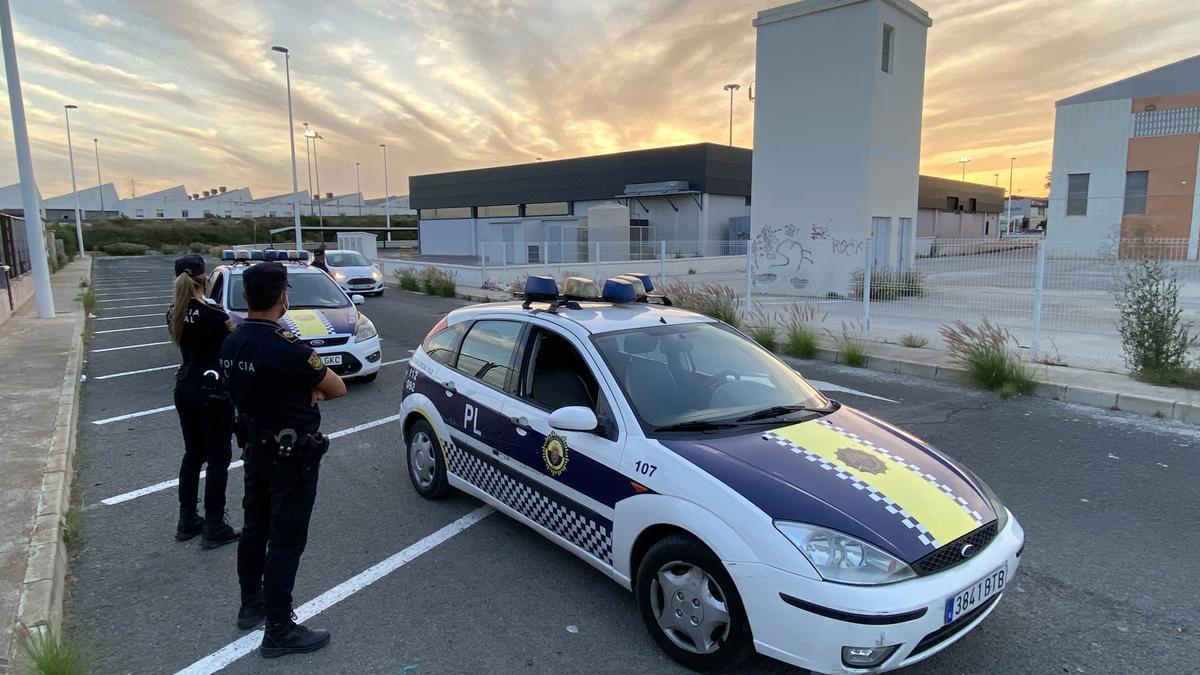 Uno de los controles de la Policía Local de Elche