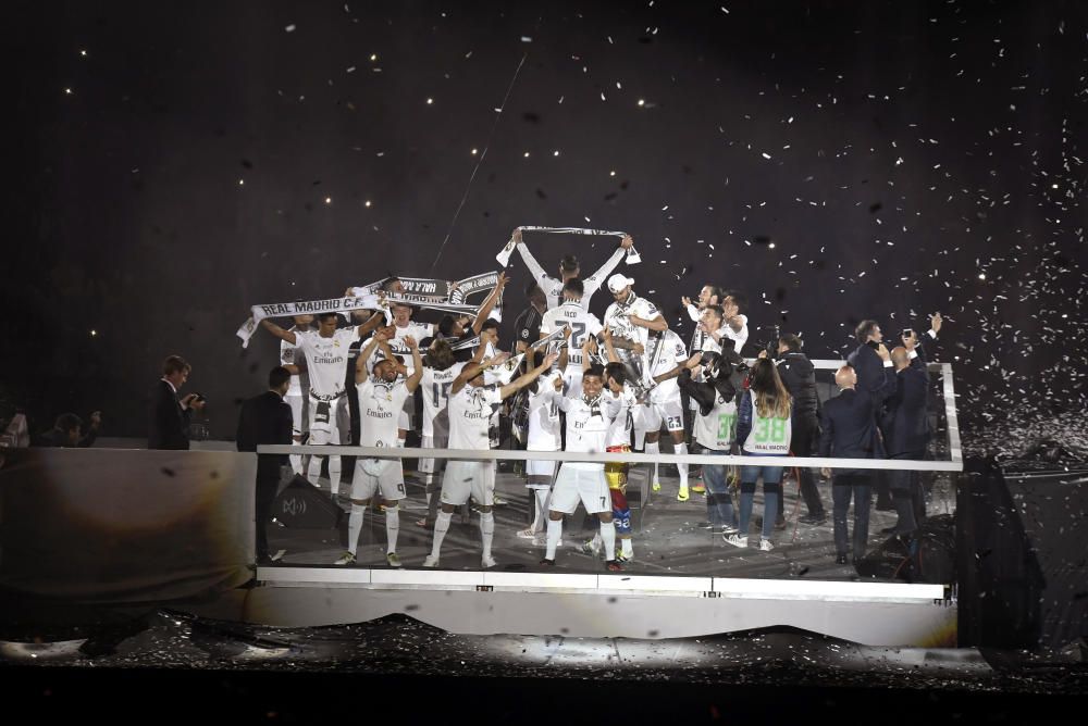 El Madrid celebra la ''Undécima'' en el Bernabéu