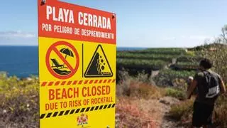 El peligro de desprendimientos fuerza el cierre de siete playas emblemáticas de Tenerife este verano