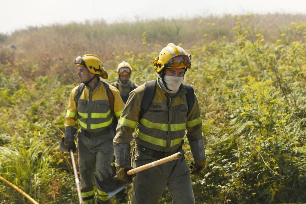 Un incendio en Visma, el segundo en ocho días, calcina 16.000 metros cuadrados.