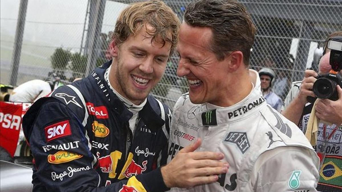 Vettel y Schumacher, en una imagen de archivo