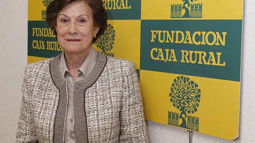 La zamorana Manuela Juárez, tras una conferencia organizada por la Fundación Científica Caja Rural de Zamora.