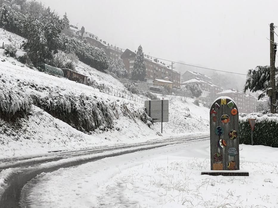 Nevada en el Suroccidente de Asturias