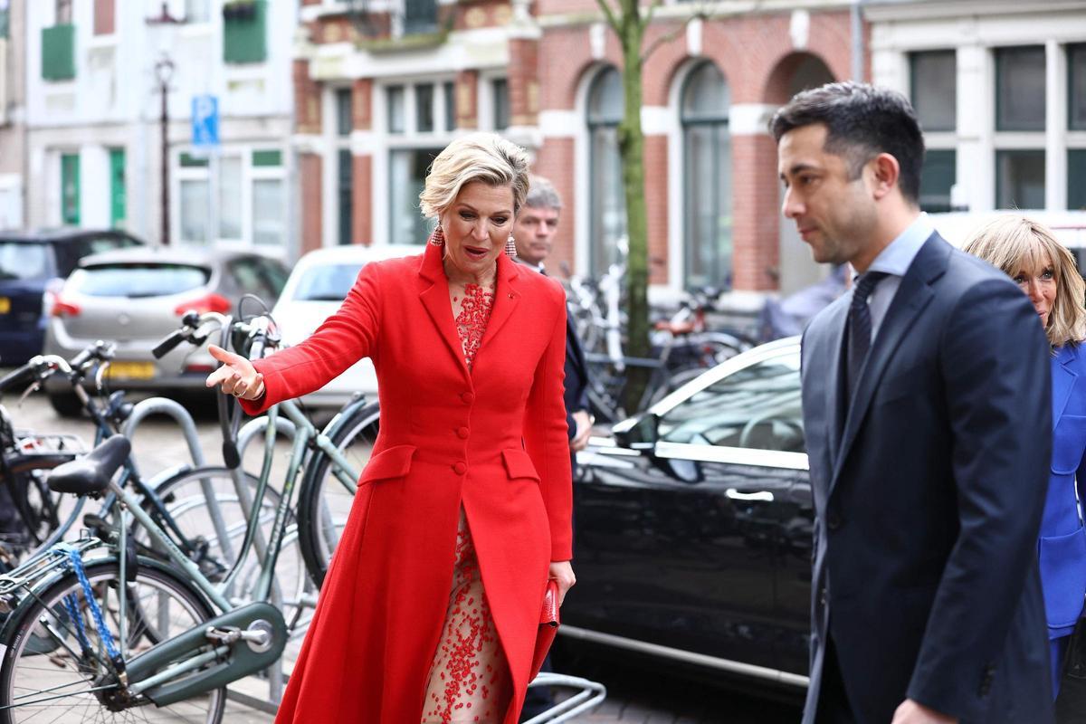 Máxima de Holanda y Brigitte Macron, juntas en un acto por la salud mental