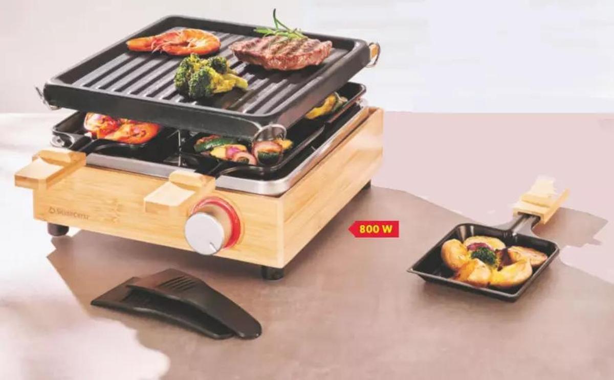 La raclette grill de Lidl incluirá además cuatro espátulas de plástico