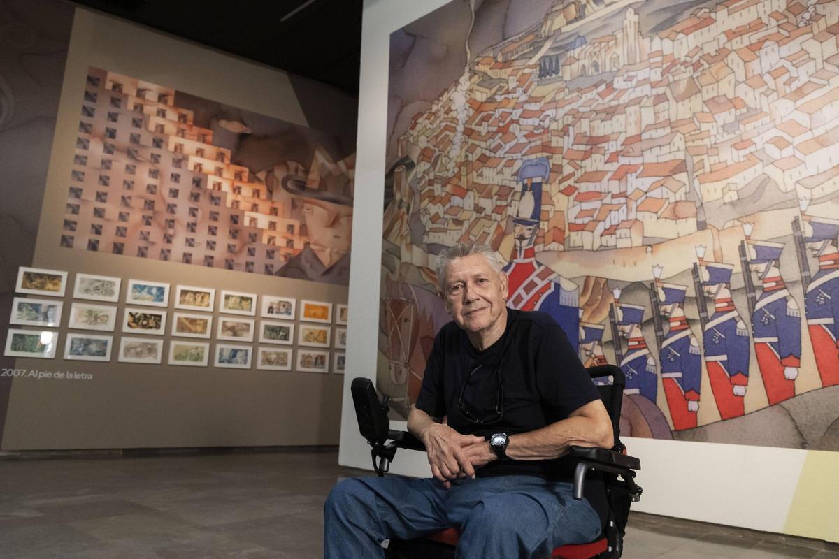 El dibujante Miguel Calatayud en el Centre del Carme.