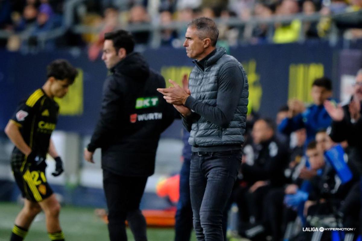 Garitano, en el partido ante el Zaragoza del viernes.