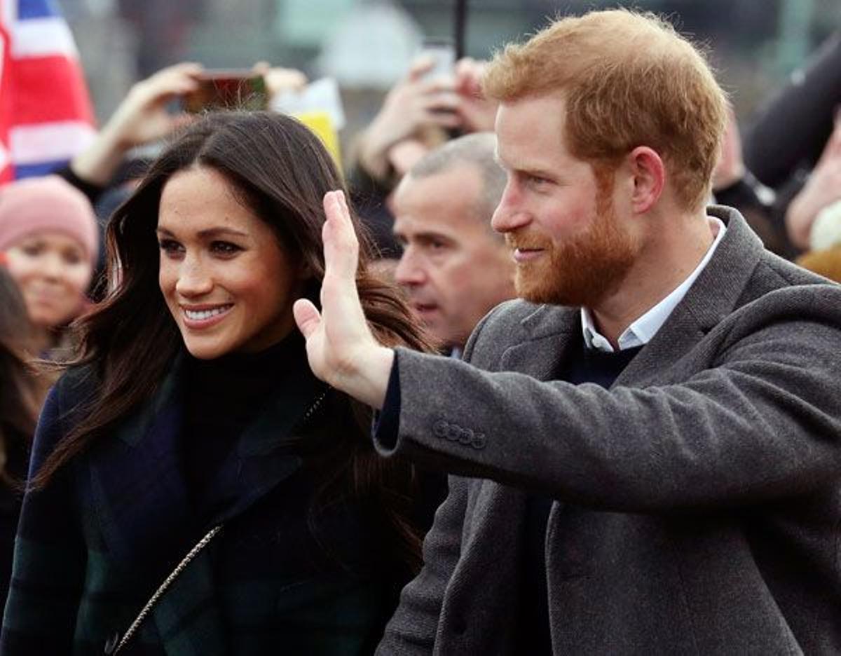 Meghan Markle junto al príncipe Harry en Edimburgo